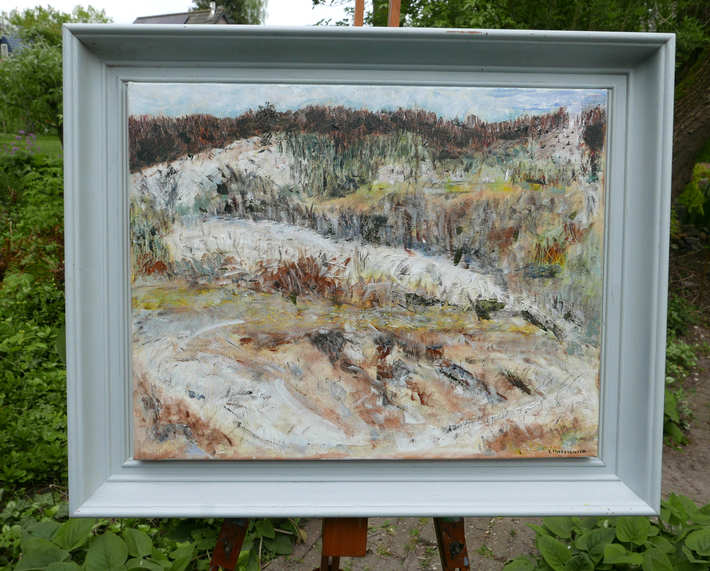 Duinen in Katwijk 50x40 cm olieverf canvas